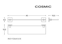 MEDIDAS ESTANTE VIDRIO 40cm STICK COSMIC